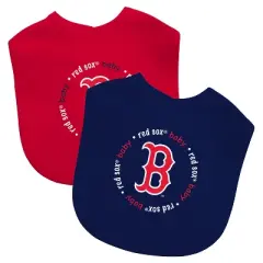 Baby Fanatic Officially Licensed Unisex Baby Bibs 2 Pack - MLB Boston Red Sox