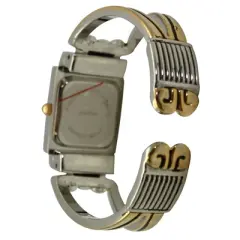 Two Tone Two Tone Swirl Details Bangle Women Watch