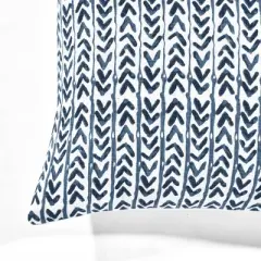 20"x20" Oversize Yani Family-Friendly Square Throw Pillow Cover Navy - Lush D&eacute;cor