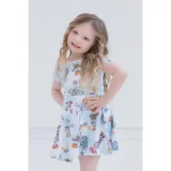 Disney Nightmare Before Christmas Jack Skellington Girls French Terry Skater Dress Toddler