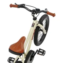 Petimini BP1001YD-4 16 Inch BMX Style Kids Bike with Removable Training Wheels and Rear Coaster Brakes for Kids 4-7 Years Old, Beige