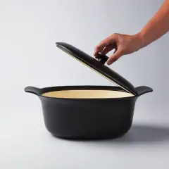 BergHOFF Ron Cast Iron Enameled 11" Oval Dutch Oven 5.5qt., Matching Lid