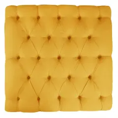 Custom Upholstered Tufted Square Ottoman - Skyline Furniture