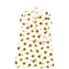 Hudson Baby Infant Girl Long Sleeve Cotton Jersey Sleeping Bag, Sack, Blanket, Sunflower