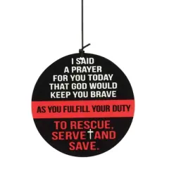 Dicksons I Said A Prayer Red Line 35 inch Aluminum Wind Chime Noisemaker