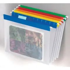 Pendaflex EasyView Poly Hanging File Folder, Letter Size, 1/5 Cut Tabs, Assorted Colors, Pack of 25