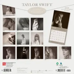 BrownTrout Taylor Swift 2026 12"x24" Hanging Square Wall Calendar Plastic-Free