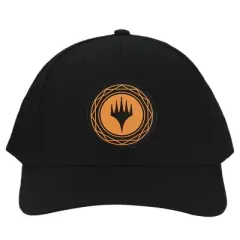 Magic: The Gathering Game Orange Planeswalker Symbol Black Snapback Hat