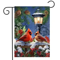 Briarwood Lane Winter Garden Flag 12x18 For Outdoor Winter Glow Cardinals For Winter Garden Flag Flags For Outside