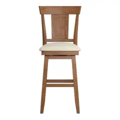 29" South Hill Panel Back Wood Swivel Height Barstool - Inspire Q