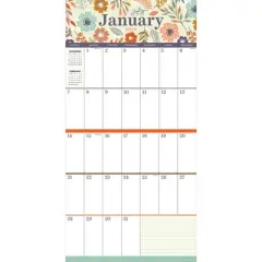 TF Publishing 2024 Wall Calendar 12"x12" Large Grid Floral