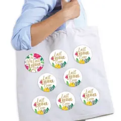 Big Dot of Happiness Last Luau - 3 inch Tropical Bachelorette Party and Bridal Shower Badge - Pinback Buttons - Set of 8