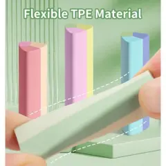 HTUTWOO Erasers,Triangular Grip Erasers for Kids - Portable School & Office Supplies,Cute Art Drawing Erasers for Students