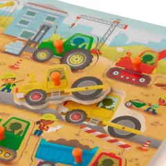 B. toys - Peg Puzzles Peek & Explore - Construction Vehicles & Transport - 2pk - 18pc