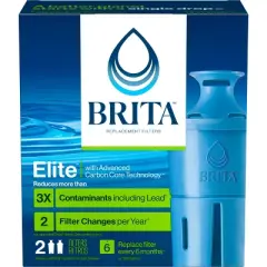 Brita 2ct Elite Replacement Water Filter for Pitchers and Dispensers