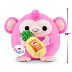 Snackles 14" Monkey and Dole Stuffed Animals: Plush Polyester Character Toy