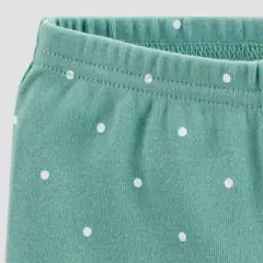 Carter's Just One You&reg; Baby Girls' 4pk Polka Dot and Floral Print Pull-On Pants - Green/Pink/Gray