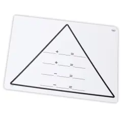 Didax Write-On/Wipe-Off Fact Family Triangle Mats: Addition, Set of 10