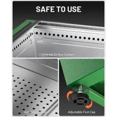 Cyberpit One 20-Inch Smokeless Fire Pit with Pull-Out Ash Pan, Portable Outdoor Firepit, Stainless Steel, Green