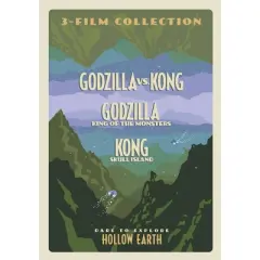 Godzilla Vs Kong/Godzilla: King of the Monsters/Kong:Skull Island 3-Film Bundle (Travel Poster) (DVD)