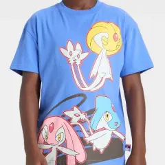 Pok&eacute;mon Boys' Mythical Lake Guardians Short Sleeve Oversized Graphic T-Shirt - Blue