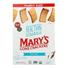 Mary's Gone Crackers Sea Salt Real Thin Crackers - Case of 6/14 oz