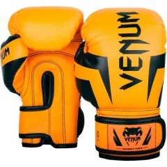Venum Kid's Elite Hook and Loop Boxing Training Gloves - Fluorescent Orange
