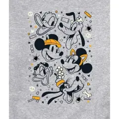 Men's - Disney - Halloween Mickey Minnie Goofy Pluto Donald Daisy Graphic Fleece Sweatshirt