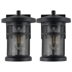Osprey 7.5" Outdoor Sconce (Set of 2) - PLT4029 - Black - Safavieh