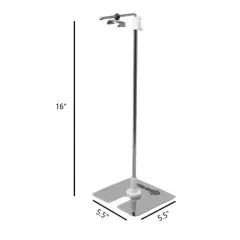 SUNPACK Single Mini Metal Light Stand, Silver, 16in (Pack of 2)