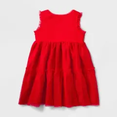 Toddler Girls' Adaptive Sequin Tulle A-Line Dress - Cat & Jack&trade; Red
