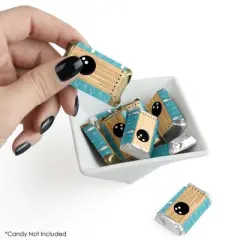 Big Dot of Happiness Strike Up the Fun - Bowling - Mini Candy Bar Wrapper Stickers - Birthday Party or Baby Shower Small Favors - 40 Count