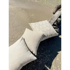 Cool Tropics Beige Indoor Outdoor Pillow