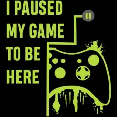 Men's Design By Humans I Paused my Game to be here - Gamer Tshirt By ronnsays T-Shirt