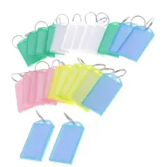 Unique Bargains Plastic Key ID Label with Keyring Multicolor 25 Pcs