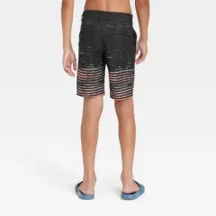 Boys' Striped Hybrid Swim Shorts - art class&trade; Black