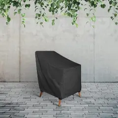 KHOMO GEAR Patio Chair Cover &ndash; Premium Heavy-Duty Outdoor Furniture Cover for All-Weather Protection &ndash; Waterproof, Durable - Black