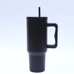 Slickblue 40 oz Modern Stainless Steel Tumbler with Handle & Straw - 7 Color Choices, Stylish Drinkware