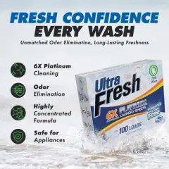 Ultra Fresh Platinum 6X Laundry Detergent Sheets