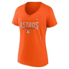MLB Houston Astros Women's Short Sleeve V-Neck Core T-Shirt