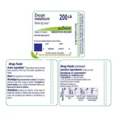 Zincum Metallicum 200CK by Boiron Homeopathic Single Medicine For Pain  -  80 Pellet