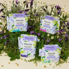 The Honey Pot Company 100% Organic Cotton Cover Calming Herbal Infusion Long Liners - 30ct