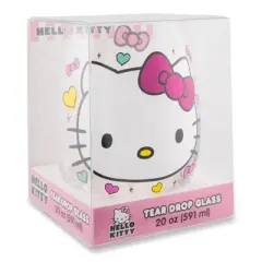 Silver Buffalo Sanrio Hello Kitty "You Had Me At Hello" Glitter Stemless Wine Glass | 20 Ounces