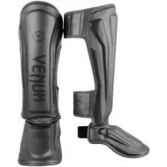 Venum Elite Lightweight Standup Protective MMA Shin Guards - Gray/Gray