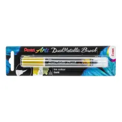 Pentel Arts DualMetallic Brush, Gold Ink