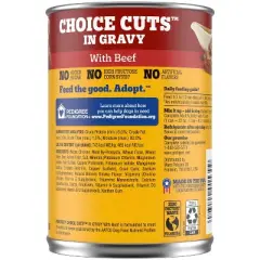 Pedigree Beef Flavor Choice Cuts in Gravy Wet Dog Food - 22oz