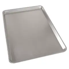 Nordic Ware Naturals Jumbo Cookie Sheet: Aluminum Baking Pan, Hand Wash, Oven-Safe, Silver, 21x15x1, Lifetime Warranty