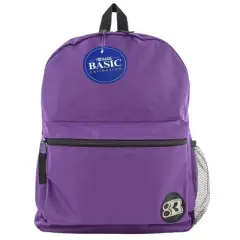 BAZIC Products&reg; Basic Backpack 16" Purple, Pack of 2