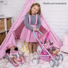 Adora Baby Doll Stroller Glam Glitter Medium Shade Stroller, Sparkly & Glittery, Fits Dolls Up to 20 Inches