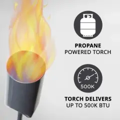 Ivation Propane Torch Weed Burner, Flame Thrower Blow Torch w/10' Hose